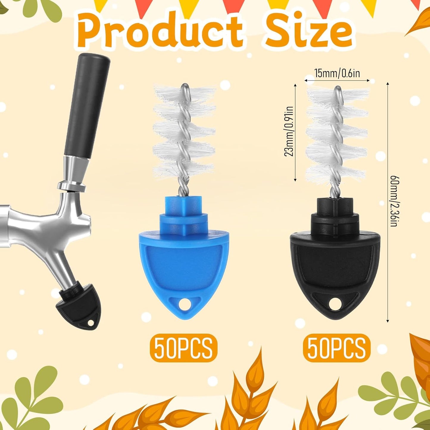 100 Tapones Cepillo para Grifos Limpieza