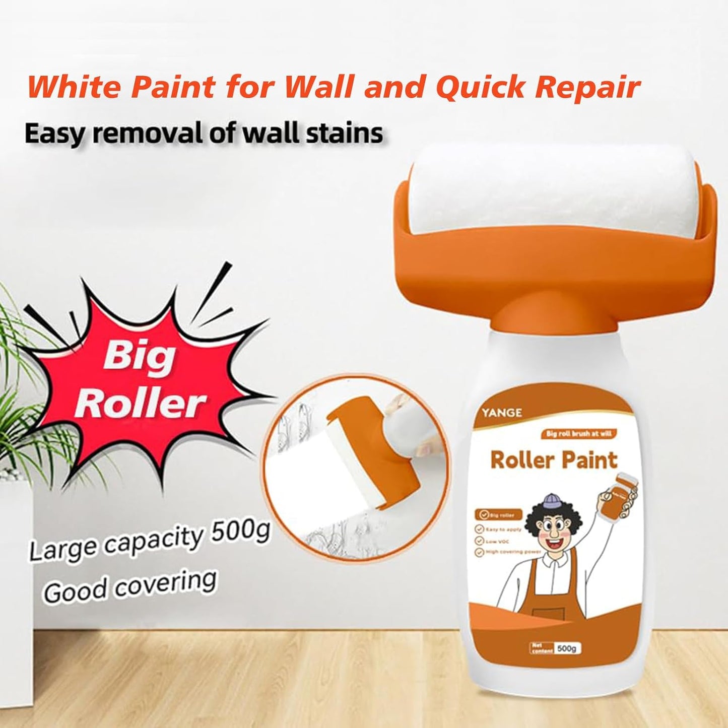 Pintura blanca para pared secado rápido kit reparador