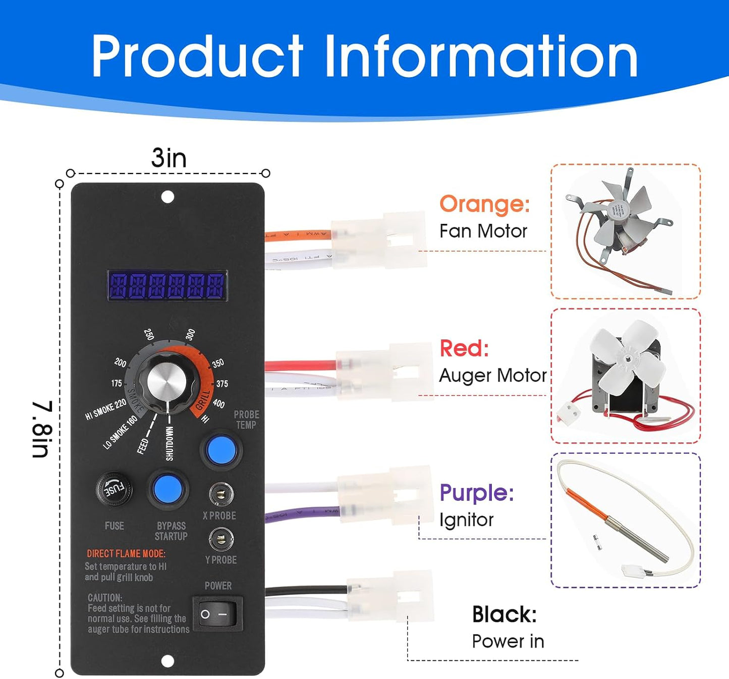 Kit controlador termostato digital Camp Chef con sondas carne