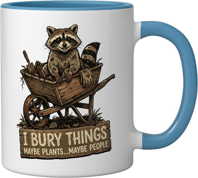 Taza Cerámica Jardín Ratoncito Azul/Blanco