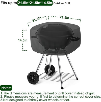 Cubierta parrilla carbón 18pulg resistente al agua
