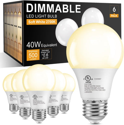 Bombilla LED regulable E26 A19 2700K 5W 500LM