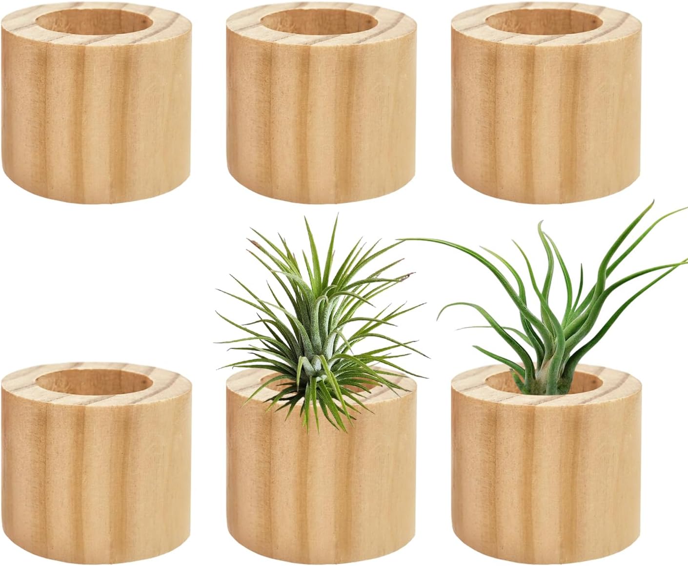 6 Soportes Plantas Aire Madera Decoración Hogar