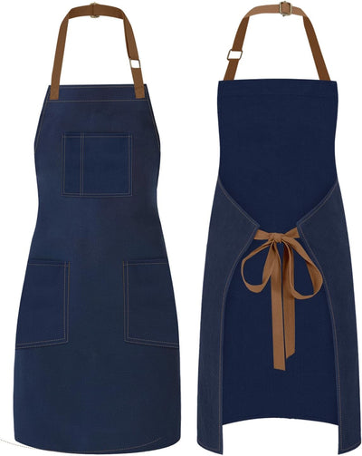 Delantal con bolsillos grandes para chefs hombre y mujer