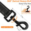 Correa perro 6ft 2 asas acolchadas mango tráfico reflectante negro
