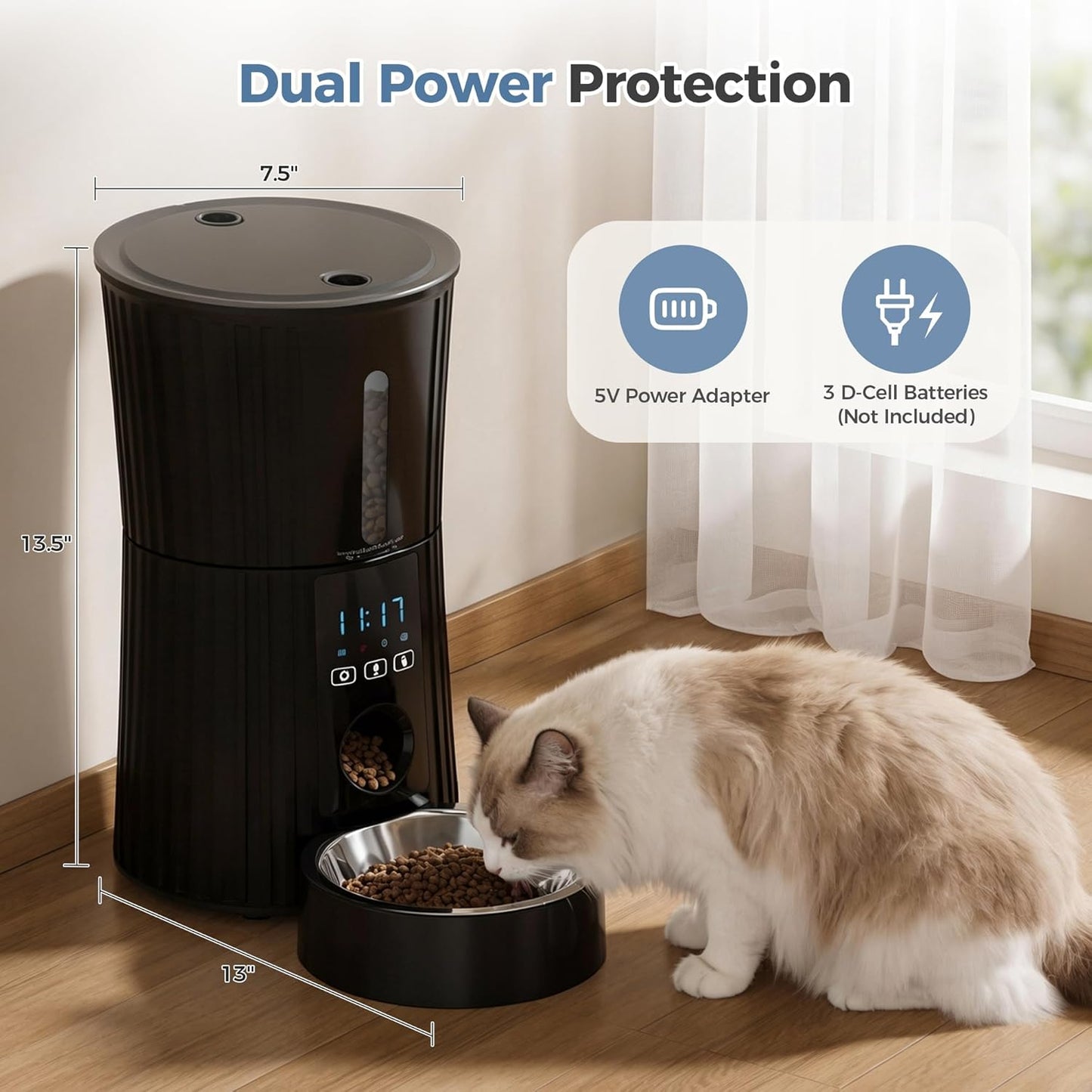 Comedero gatos WiFi 4L con app y grabadora