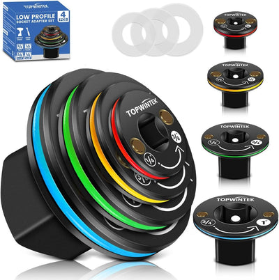 4 Adaptadores Enchufe Impacto 1/4 3/8 1/2 3/4 Acero CR-MO