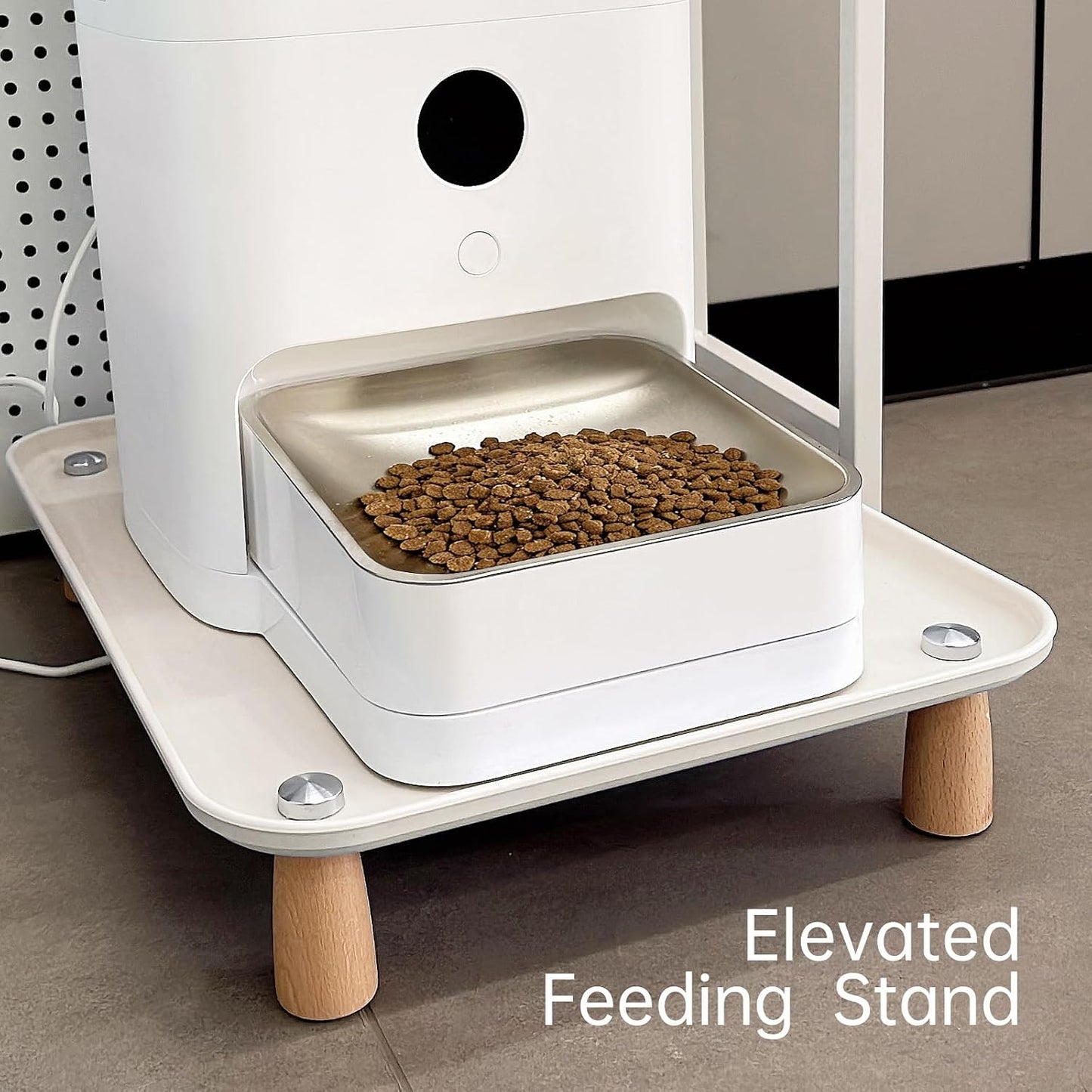 Soporte elevado para tazón mascotas 3pulg comp automático