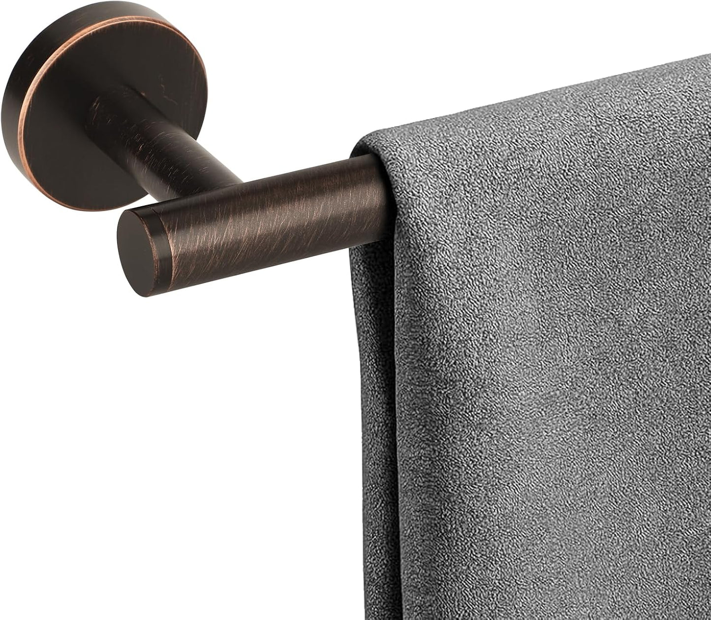 Barra toalla bronce antiguo acero inox para baño