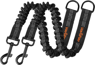 Cuerda perro elástica antirretrazo 2 Pzas con clip 360°