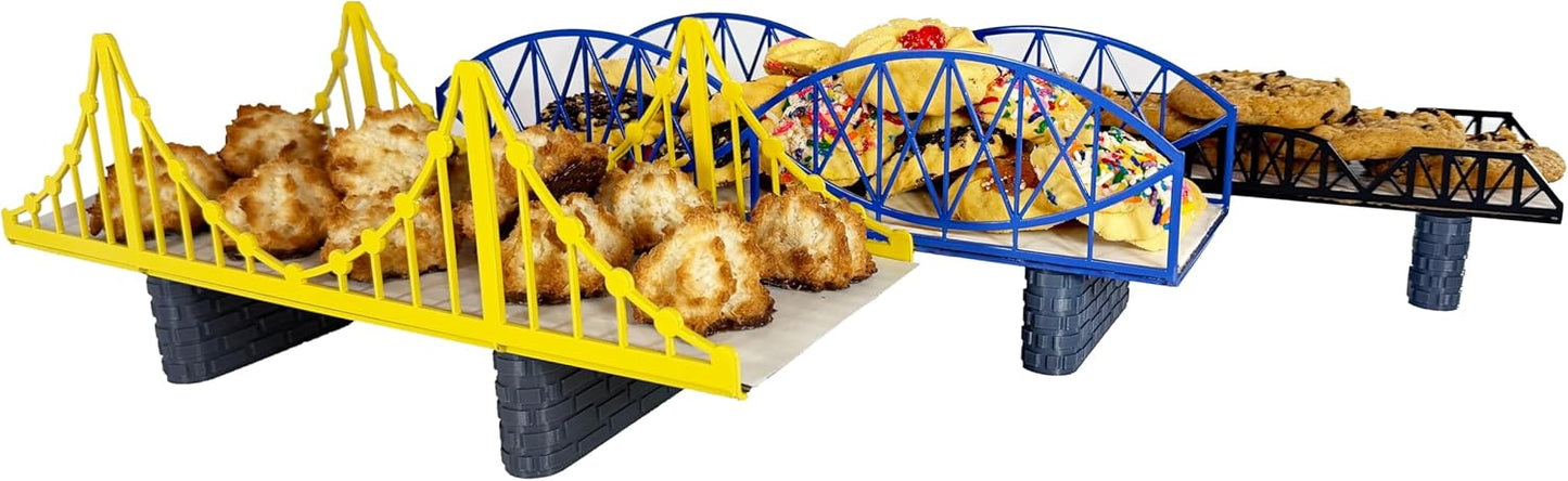 Mesa de galletas Pittsburgh con puentes de acero paquete de 3