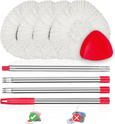 4 Cabezales trapeador microfibra comp EasyWring 1