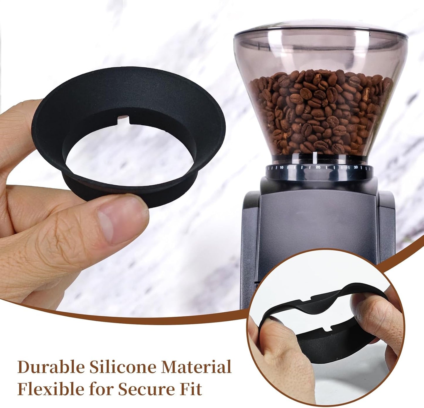 Juego de 3 sellos de molinillo de café para Baratza Encore y Virtuoso