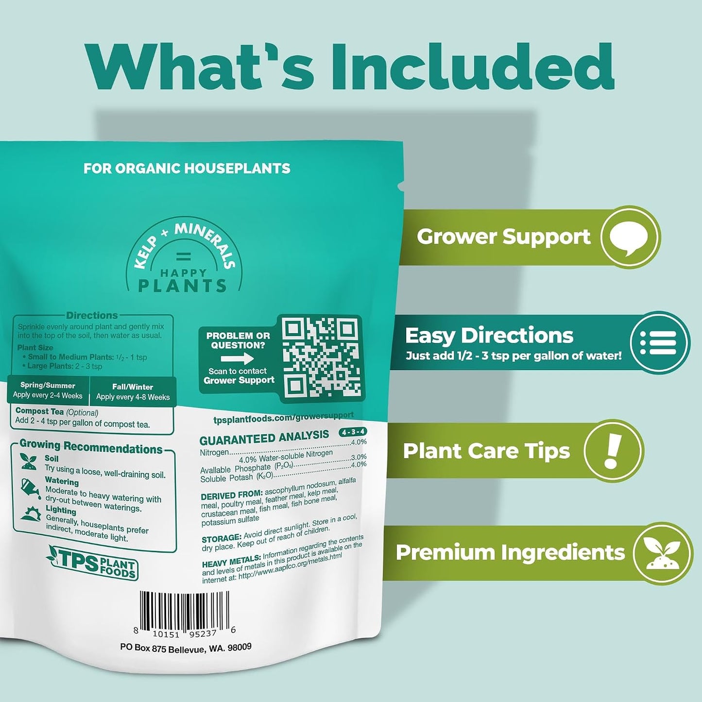 Fertilizante granular para plantas interiores 6oz