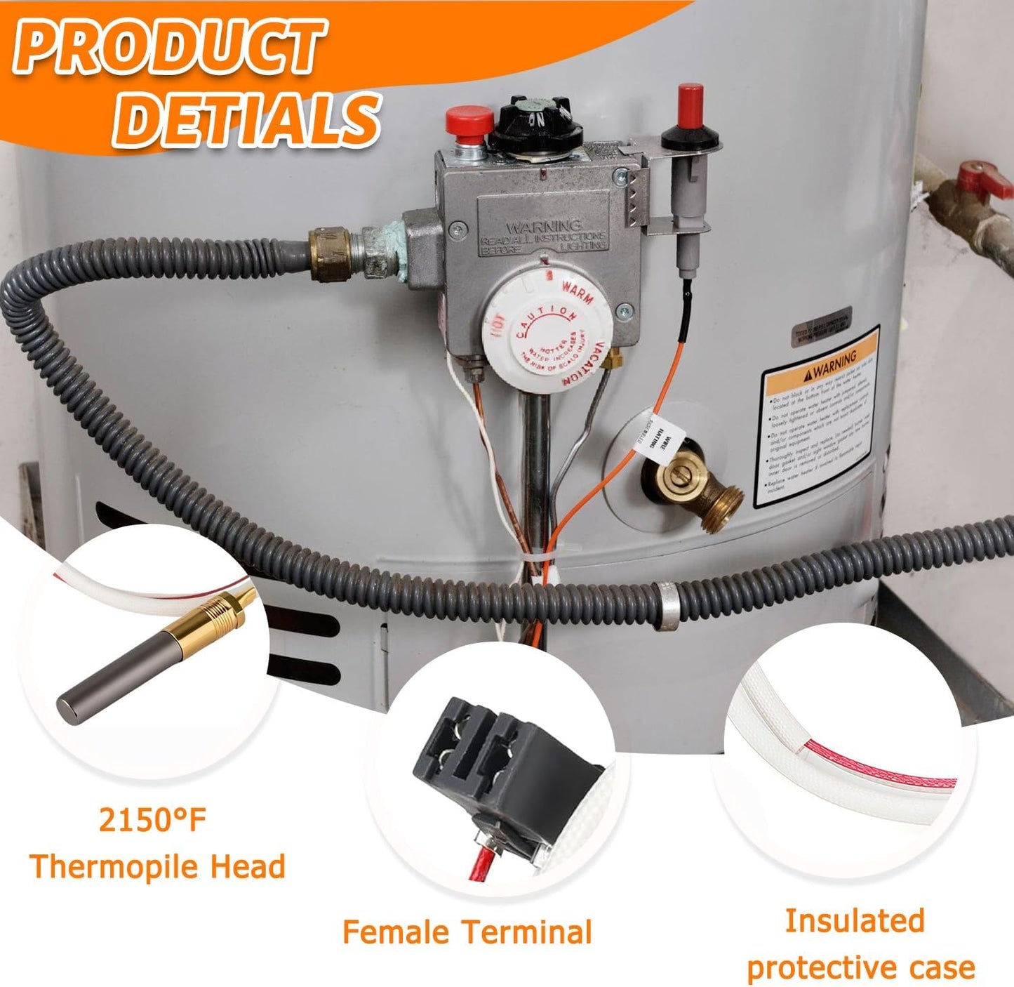 Sensor termopila para calentadores gas natural
