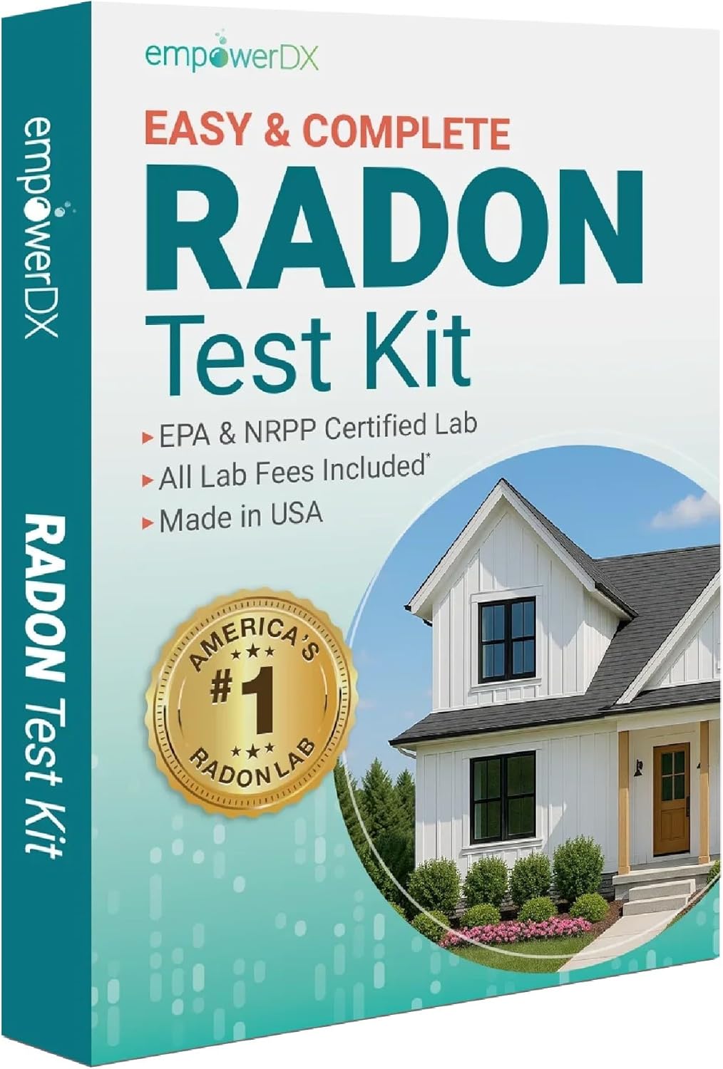 Kit prueba radón EPA certificado resultados 3-5 dias