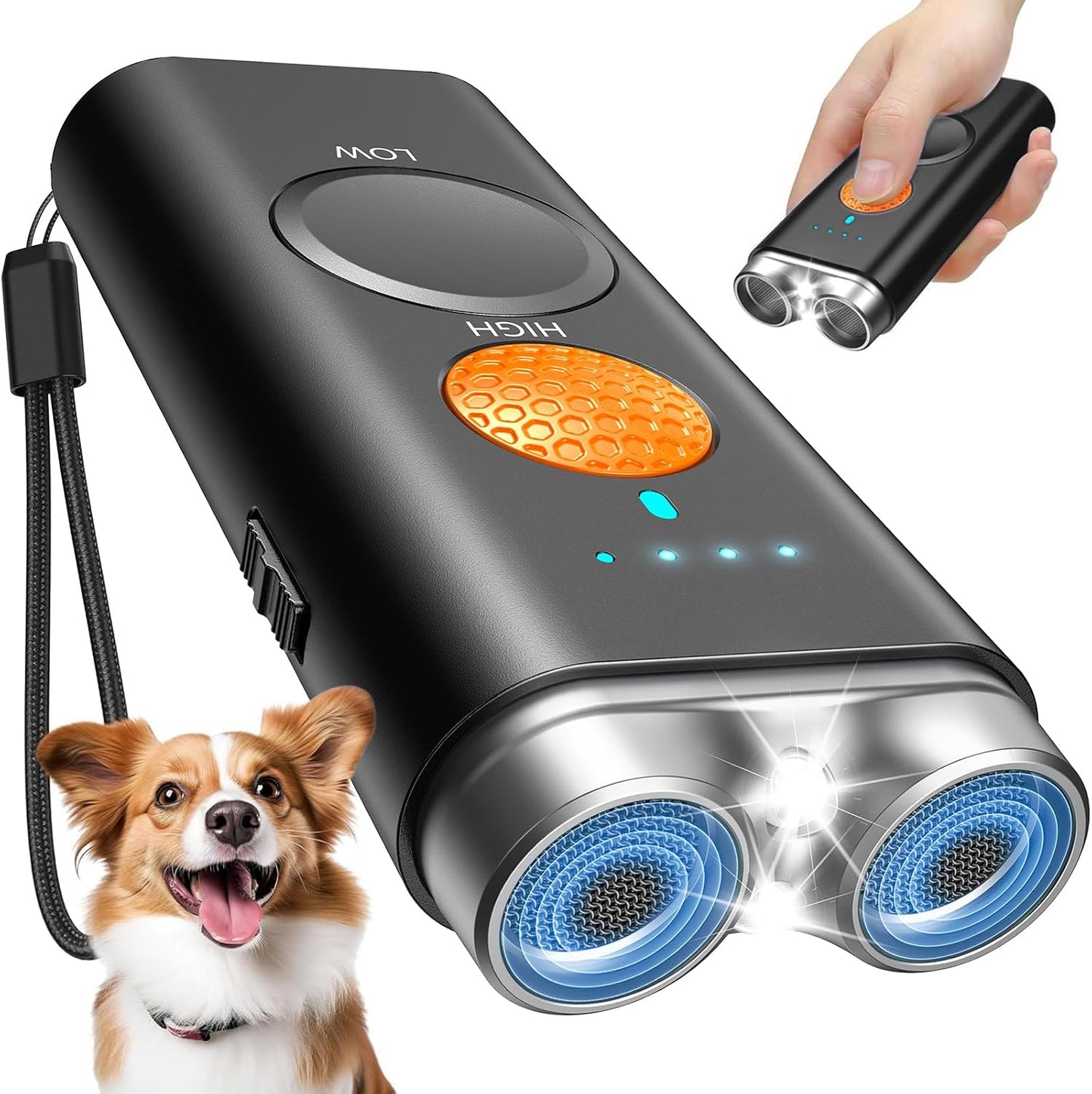Dispositivo antiladridos para perros 2 emisores rango 50 pies