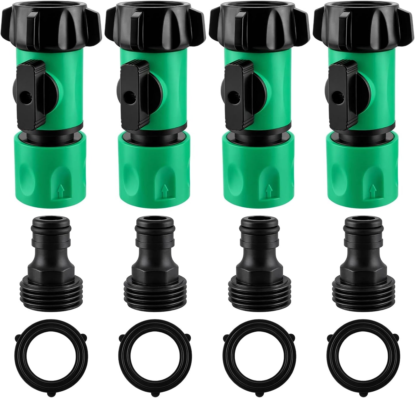 Kit conectores rápidos 3/4pulg GHT para manguera jardín