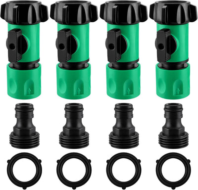 Kit conectores rápidos 3/4pulg GHT para manguera jardín