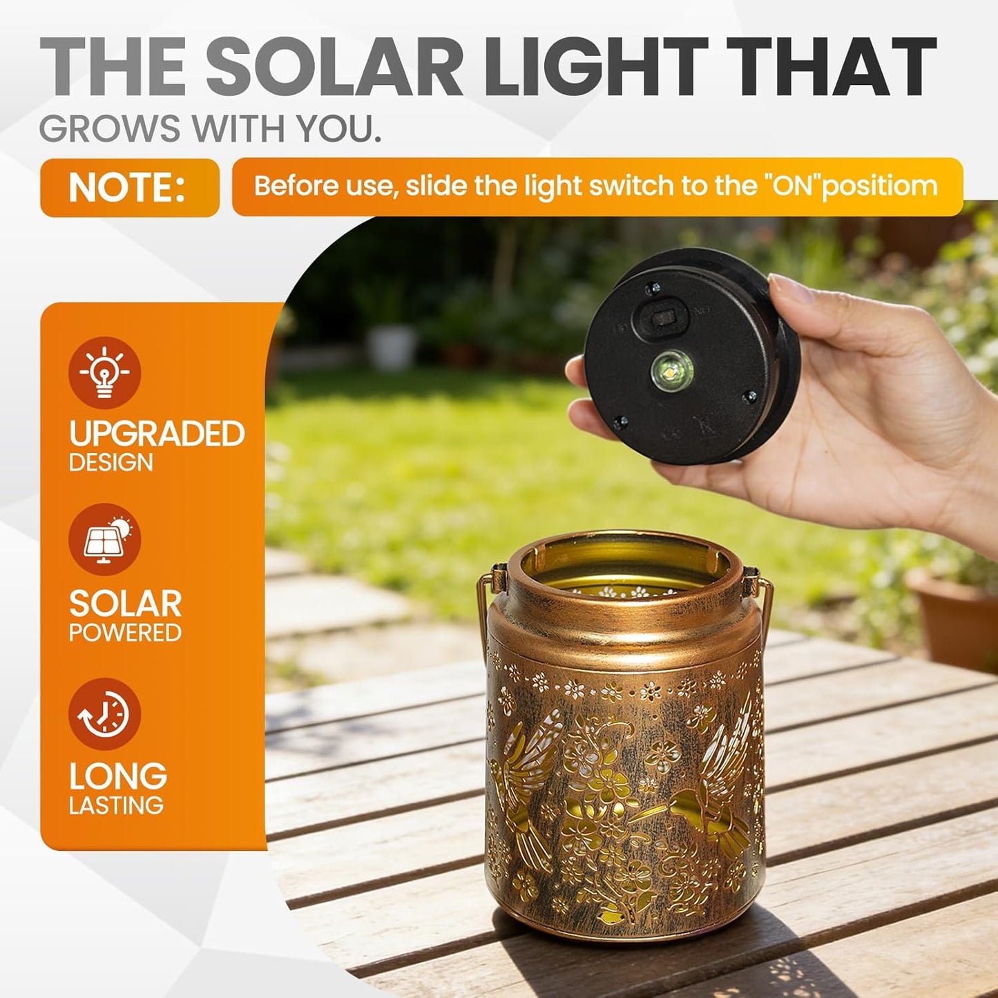 Pack 2 luces colgantes solares con LED repuesto impermeable