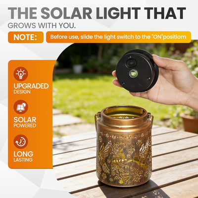 Pack 2 luces colgantes solares con LED repuesto impermeable