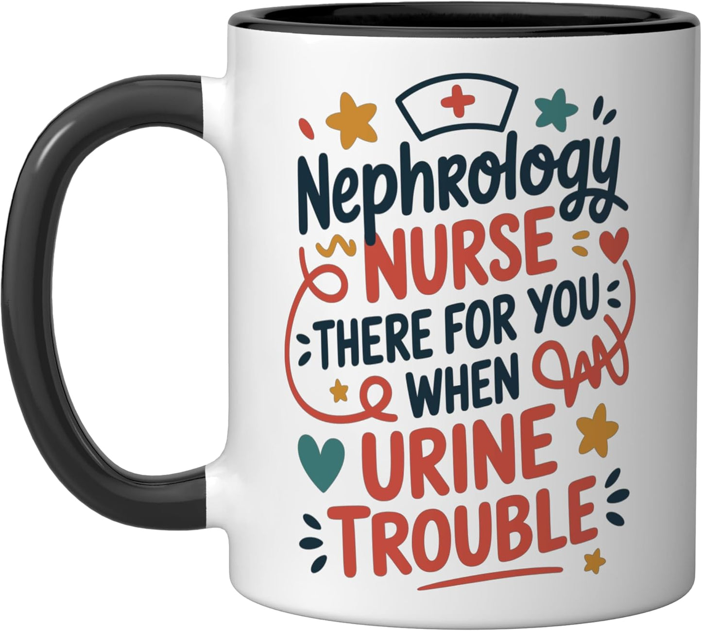 Taza de cerámica para enfermero renal Dialysis Tech Negro/Blanco