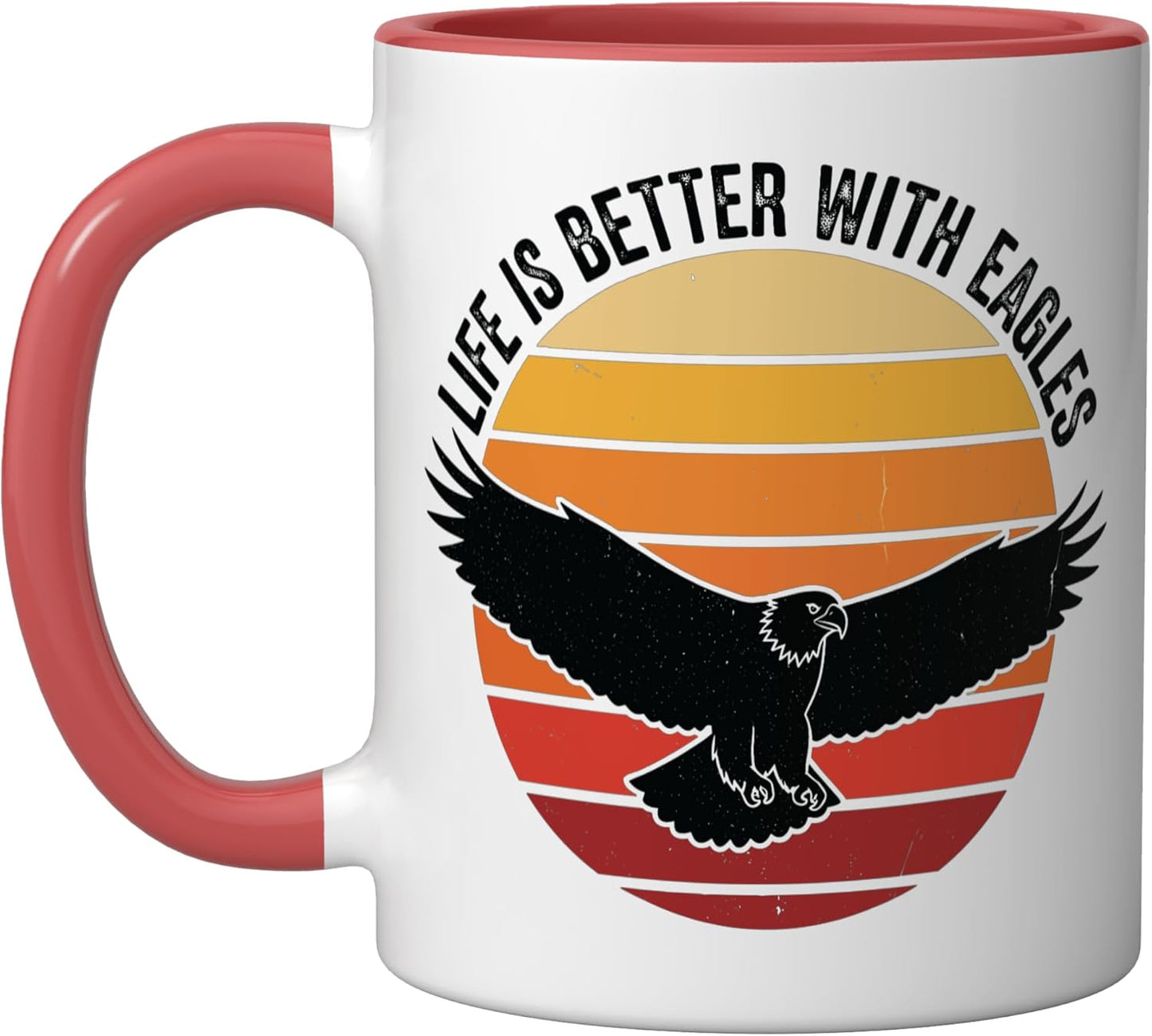 Taza Cerámica Roja/Blanca