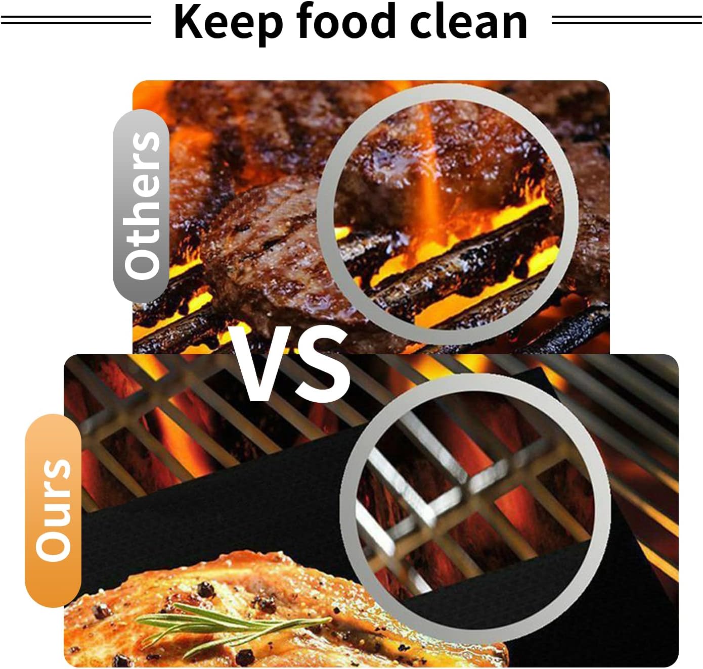 6 Alfombrillas Antiadherentes Barbacoa 13x15.7pulg Cobre