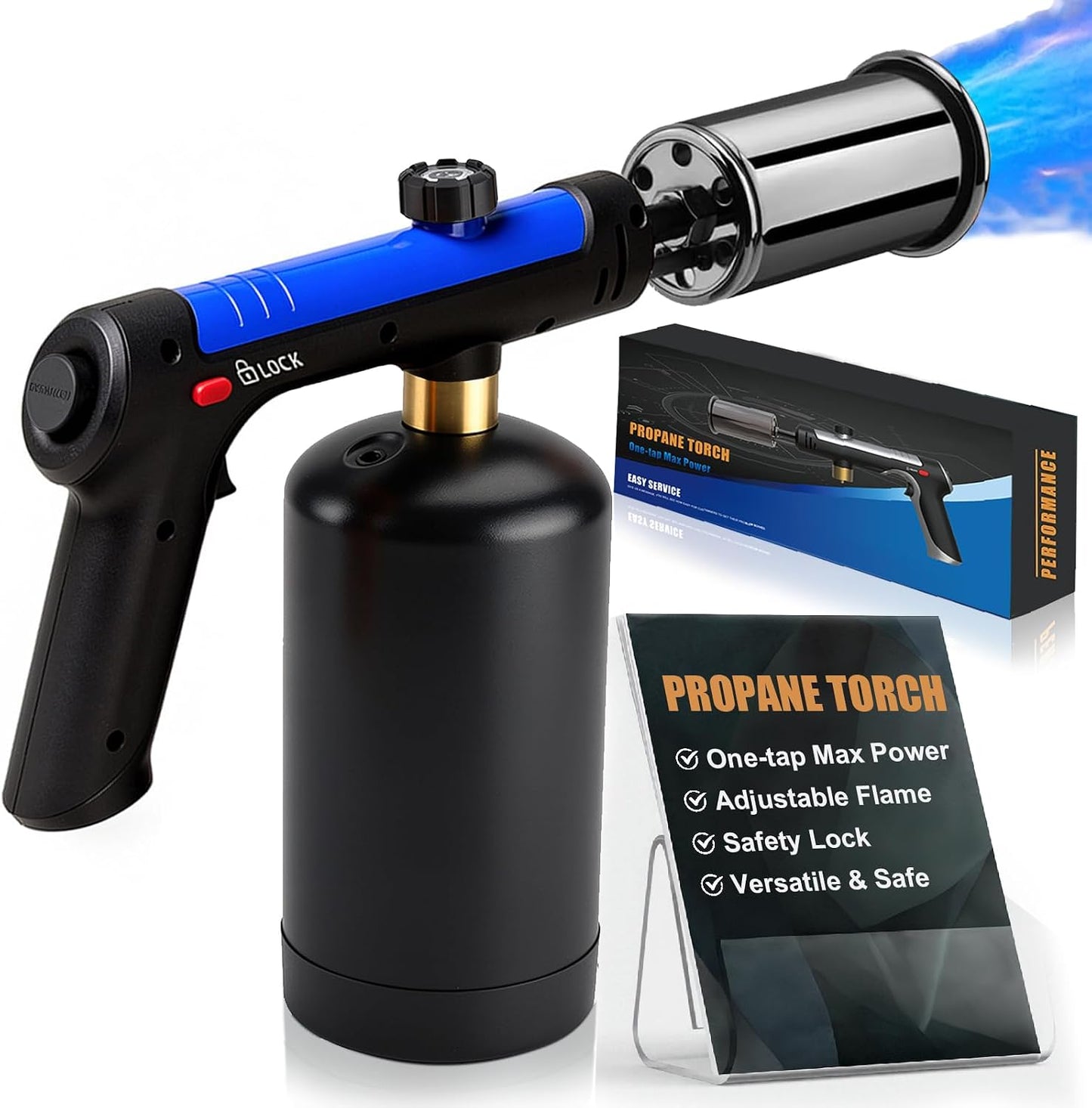 Cabezal antorcha propano para cocinar azul