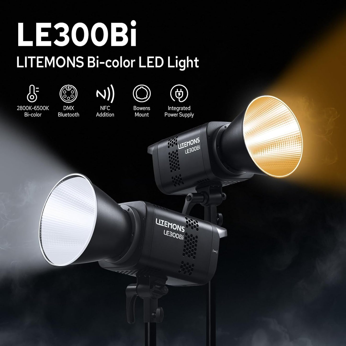 Luz LED bicolor 315W Bowens 2800K-6500K estudio