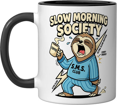 Taza Cerámica Café Slow Motion Negro/Blanco