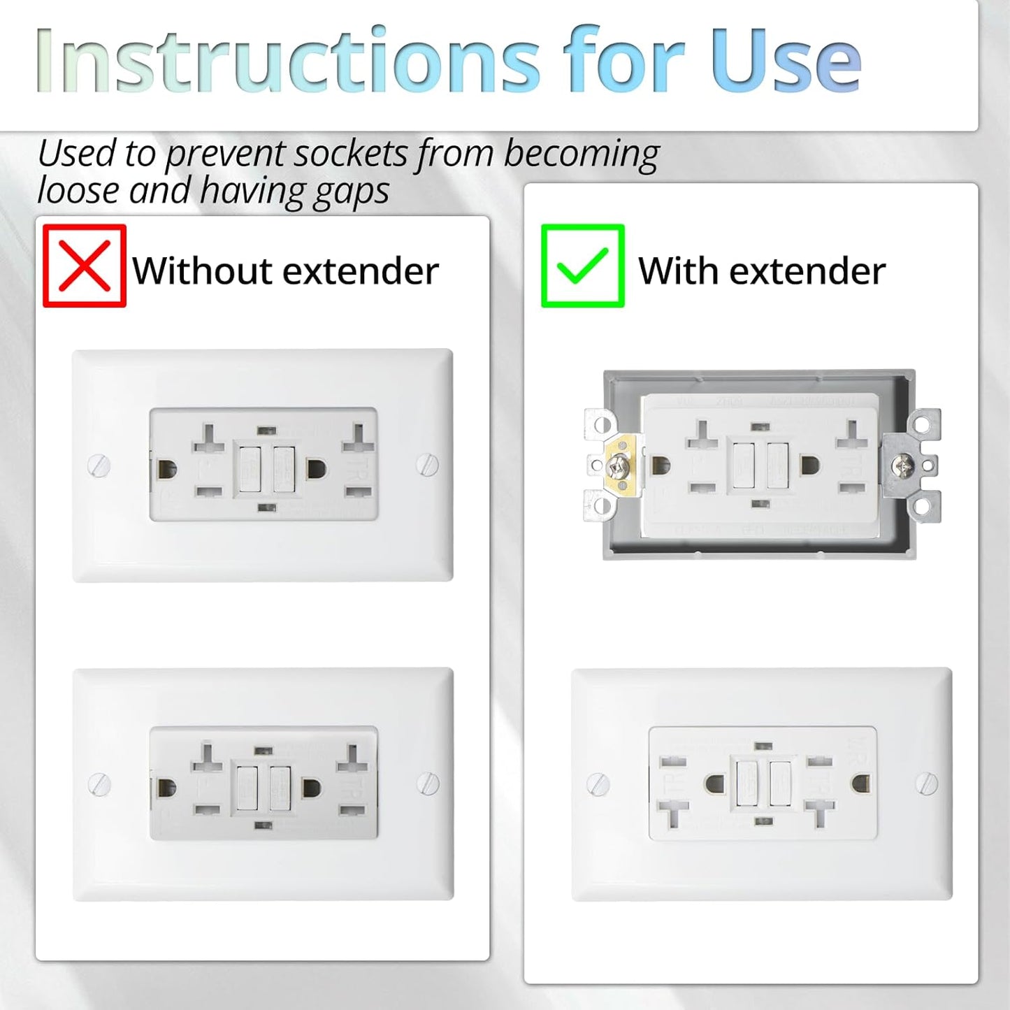 Extensor caja eléctrica 1 banda para interruptor y toma