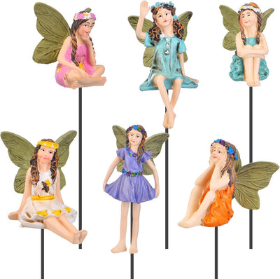 6 Pzas Accesorios Hadas Jardín Mini Figuritas Decoración