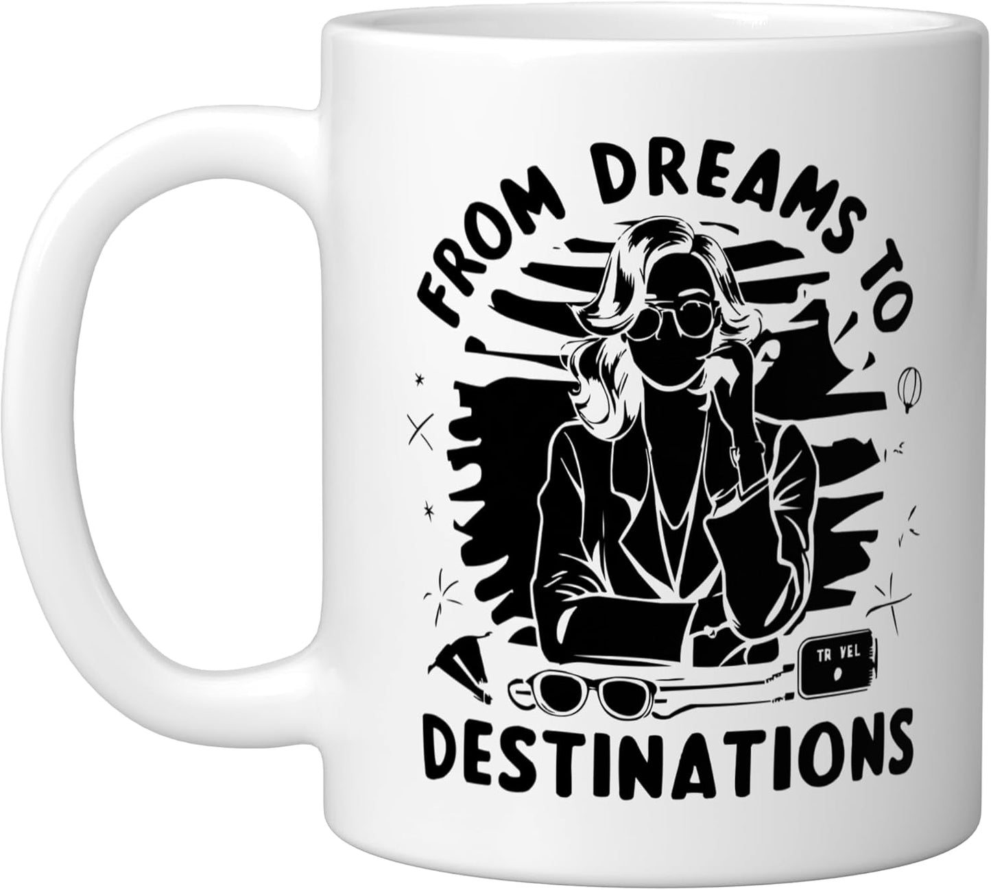 Taza Cerámica Viaje Mundial Blanco
