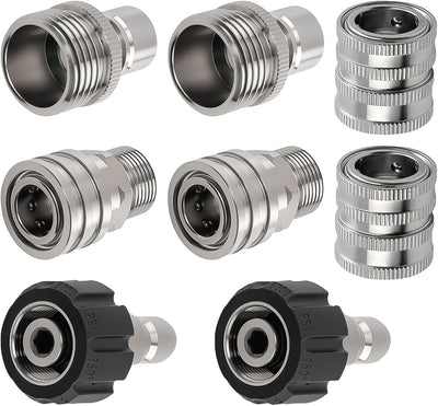 Set 8 Adaptadores M22 a 3/8 pulg acero inox