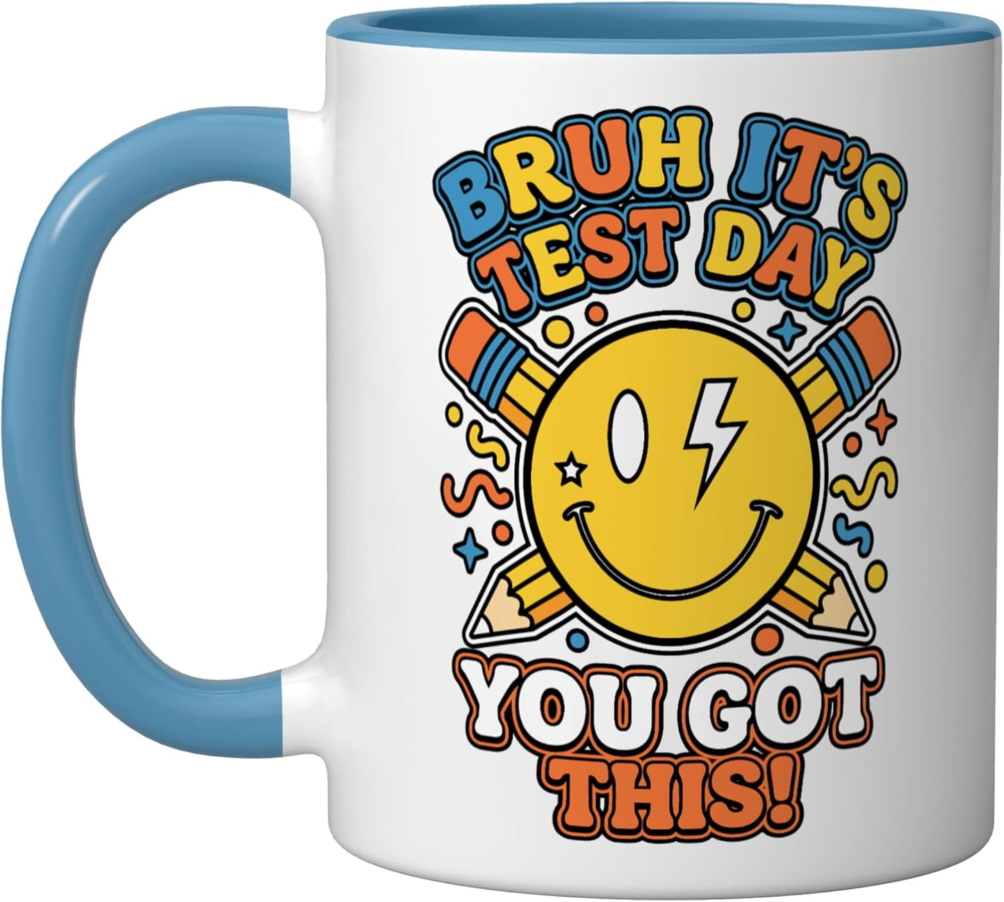 Taza Cerámica Docente Prueba Azul/Blanco