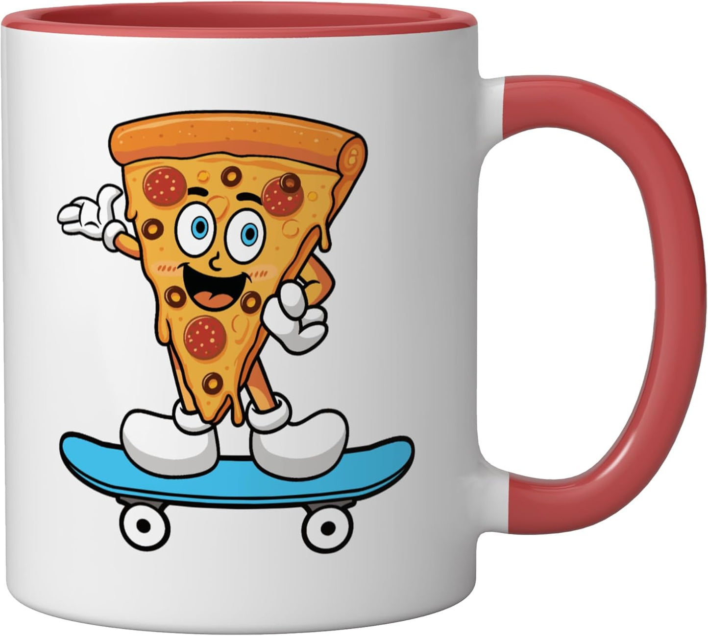 Taza Cerámica Pizza para Niños Roja/Blanca
