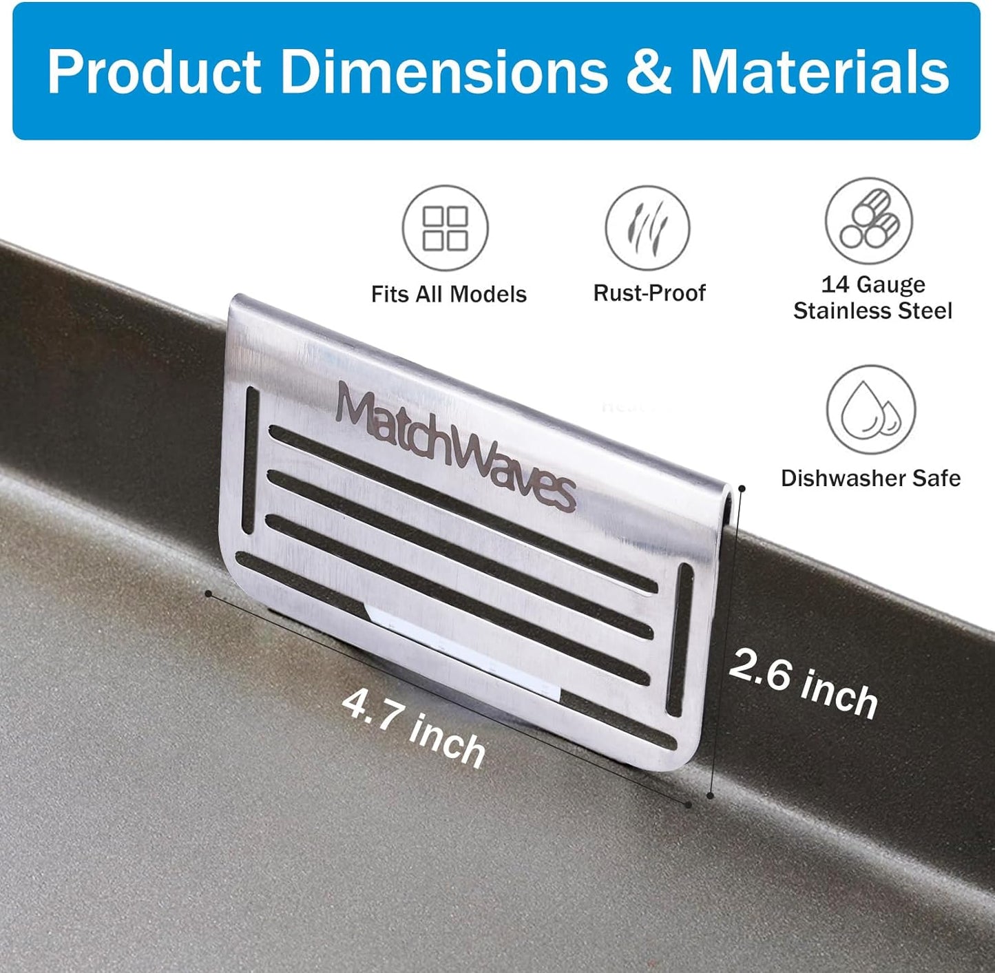 Bloqueador puerta grasa plancha Blackstone pantalla malla plateado
