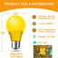Bombilla LED amarilla A15 5W base E26 para interior y exterior