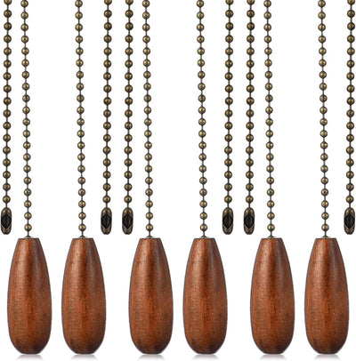 Extensión cadenas abanico 16.73pulg set 6 decorativas madera