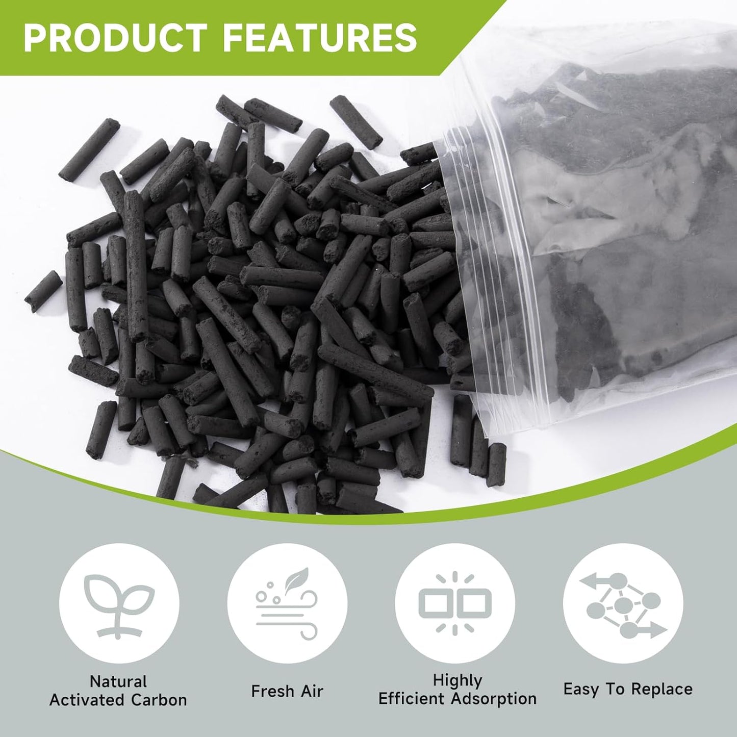 Paquete de 2 filtros de carbón activado para compostador Lomi