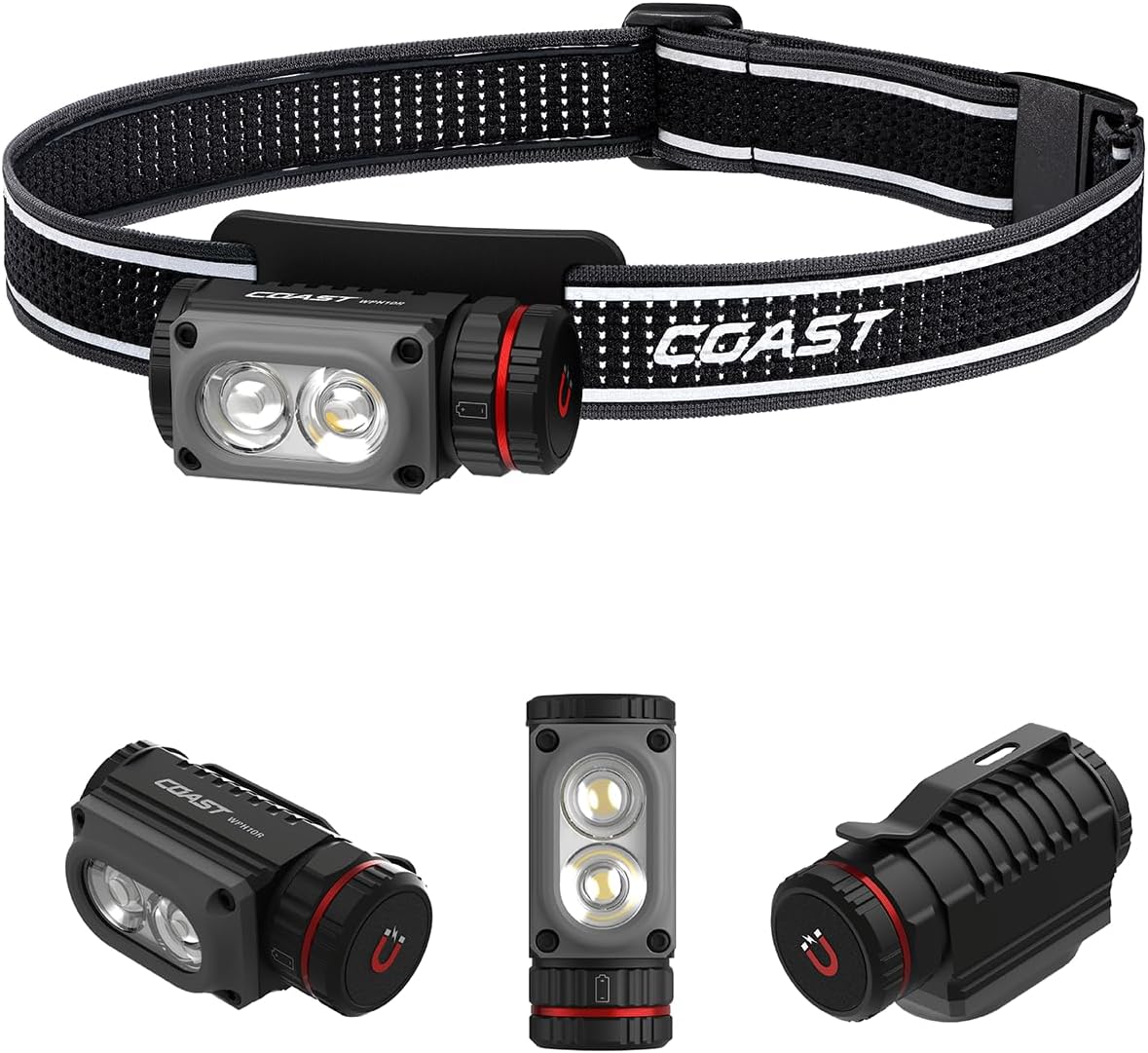 Linterna frontal LED recargable 1000lm modo rojo IP67