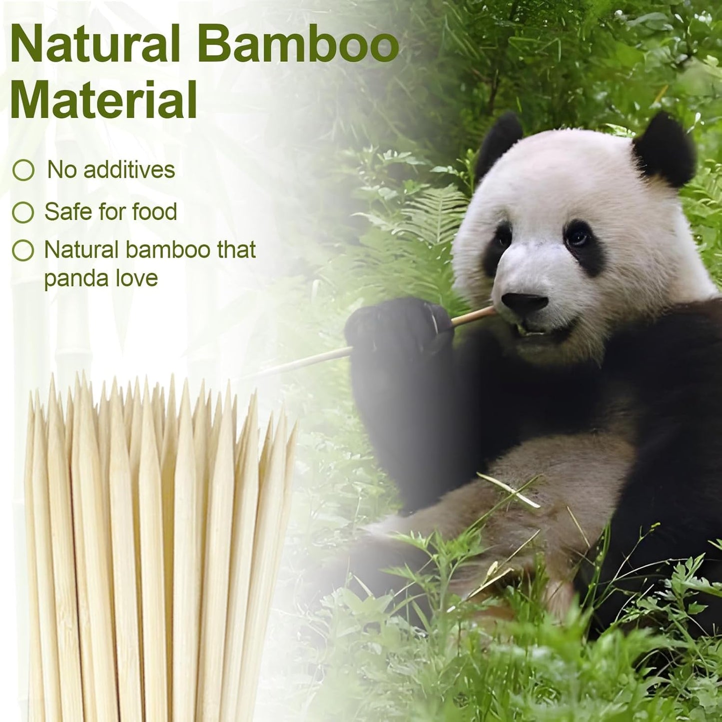 Palitos manzana caramelo 8pulg bambú natural para barbacoa