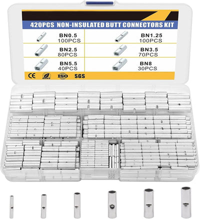 Kit conectores a tope sin aislamiento para cable AWG24-8