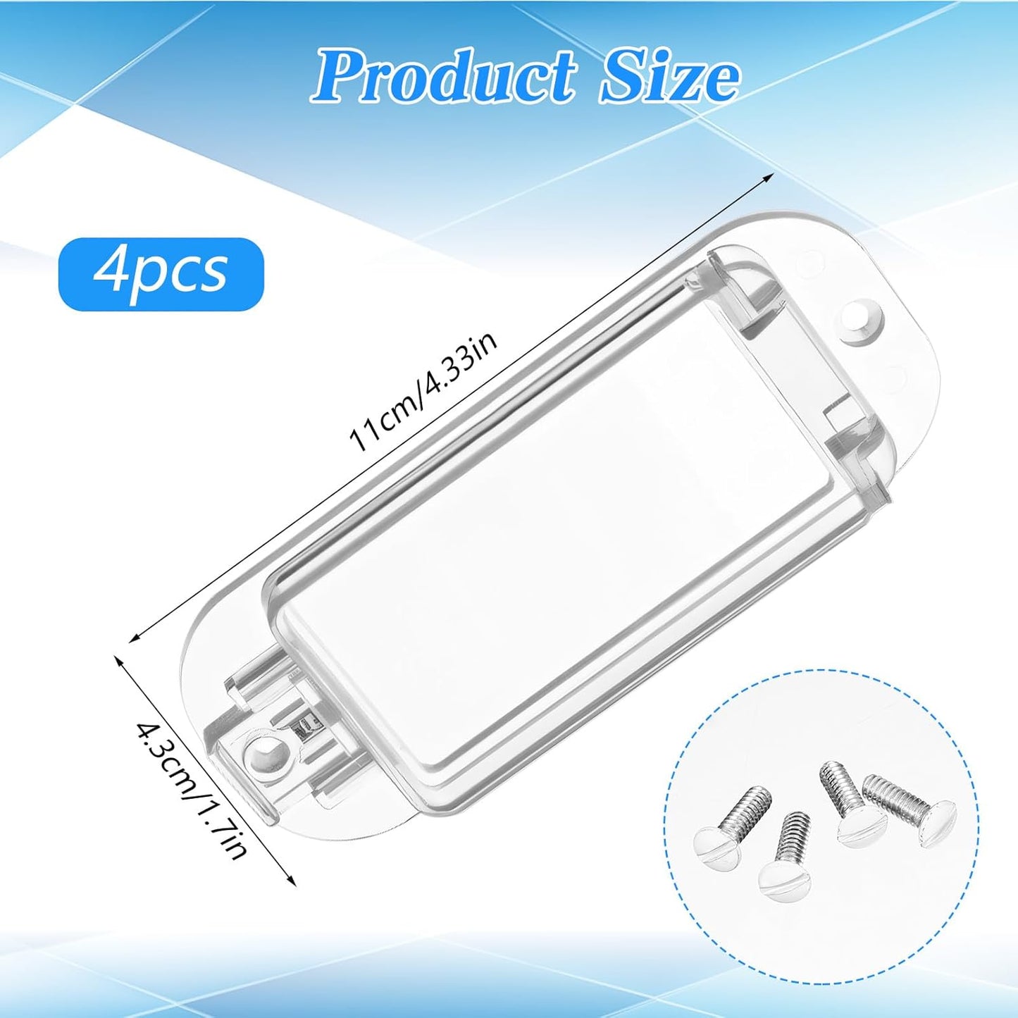 4 Pzas Protector Interruptor Luz Transparente para Niños
