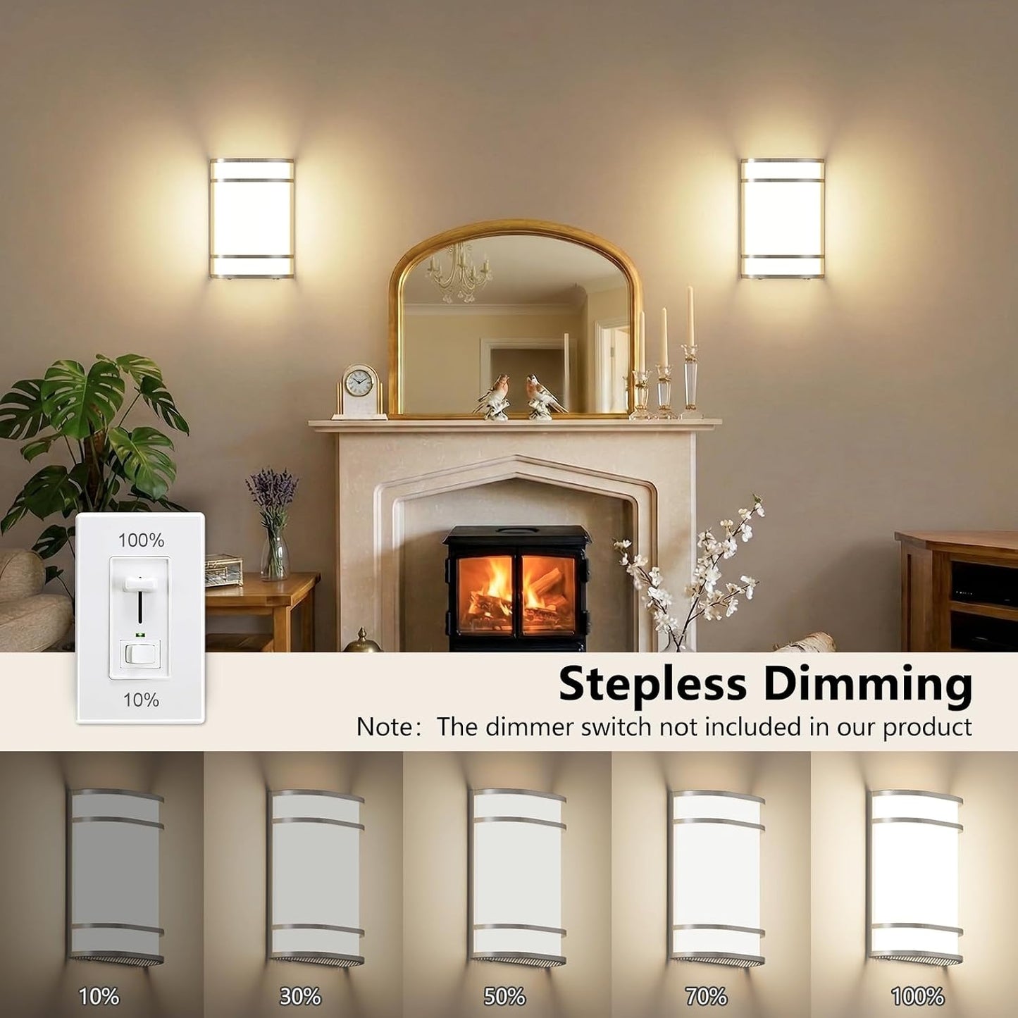 Lámpara pared LED ajustable 3000-6000K interiores