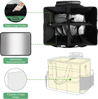 Bolsa limpieza con ruedas y carro desmontable para hogar y auto