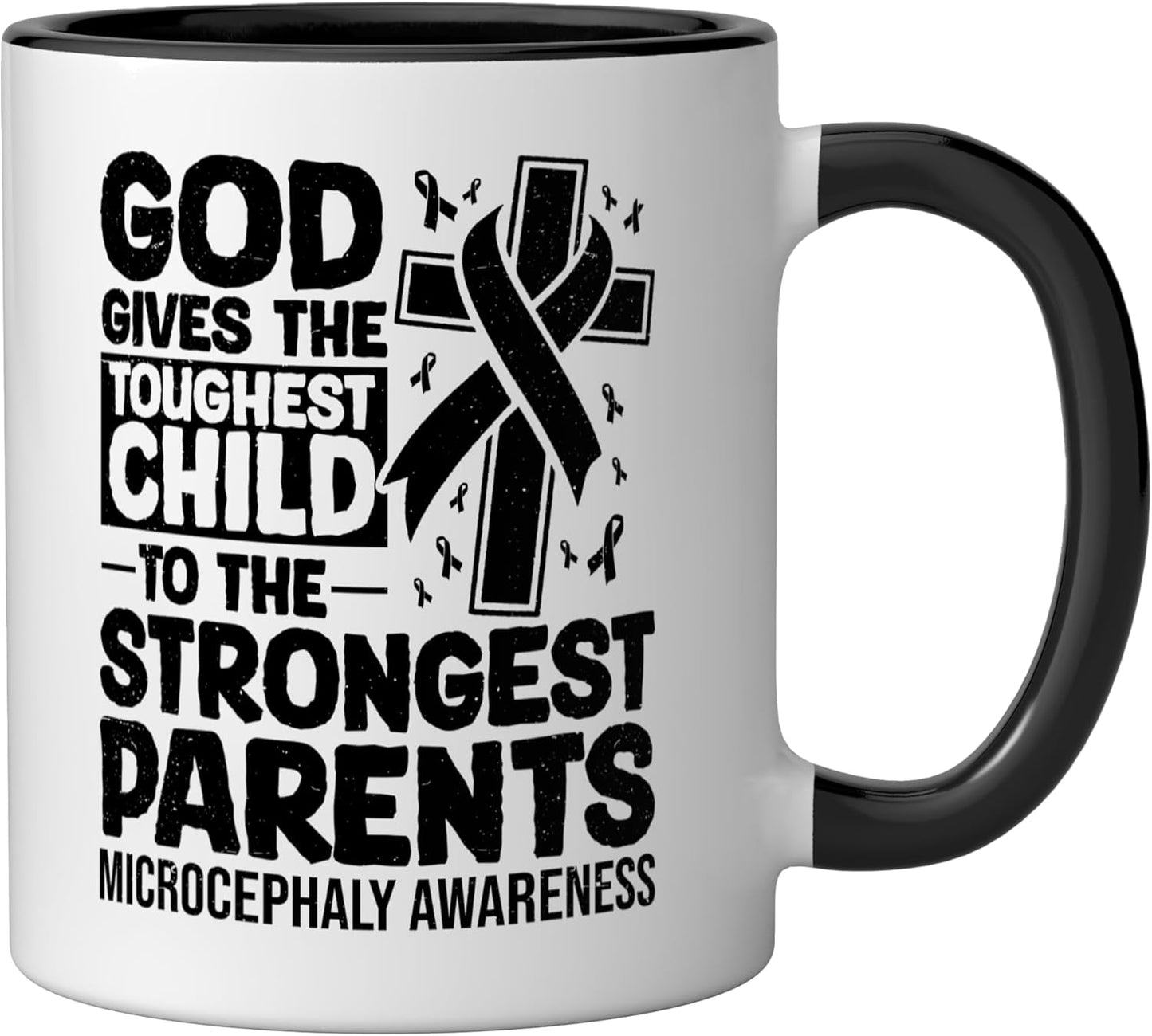 Taza Cerámica para Padre Madre Negro Blanco