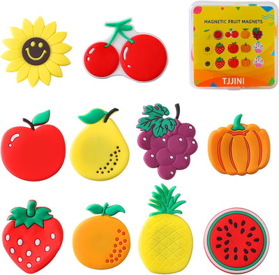 10 Imanes decorativos frutas 3D gran tamaño para nevera oficina