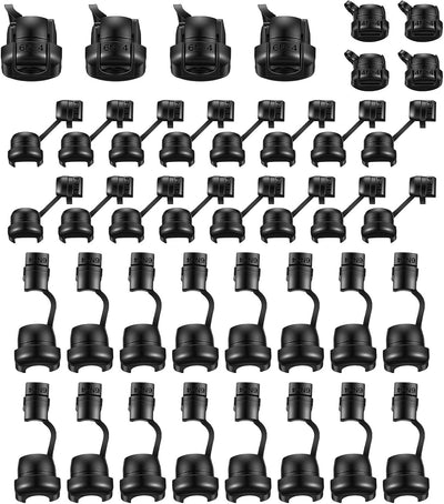 60 Pzas Conector Nylon Aislante para Cables Redondo Negro